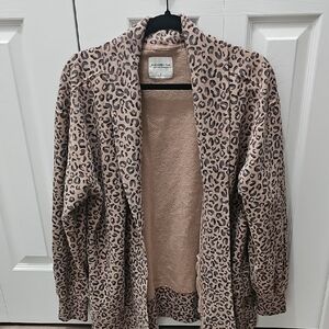 Abercrombie & Fitch Animal Print Teddy Jacket